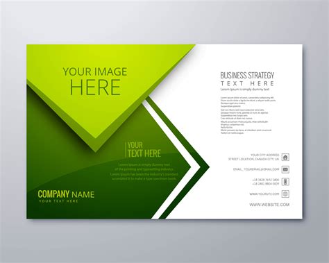 creative green modern brochure flyer template presentation - Download Free Vector Art, Stock